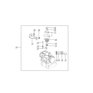 Carburetor Kymco Agility Delivery 4-stroke euro4 black