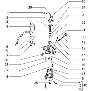 Carburetor Piaggio Liberty 2-stroke up to 2005