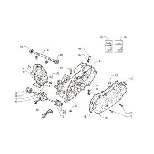 Crankcase Beta Ark-RR LC red 2008 2-stroke