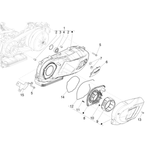 Piaggio Medley 125 ABS E5 2021-2022 crankcase cover (EMEA)