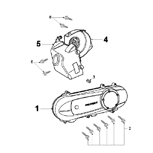 Crankcase Lid Peugeot Ludix 10 Black
