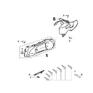 Crankcase Lid Peugeot Speedfight 2 LC silver