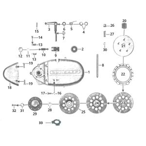 Crankcase clutch side Zundapp GTS 50 517-40L5