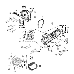 Crankcase Peugeot Kisbee RS White
