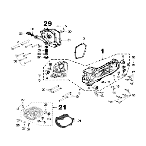 Crankcase Peugeot V-clic Red
