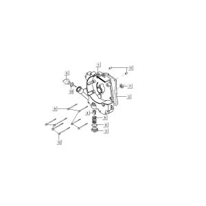 Crankcase right Kymco VP50i injection euro4 renault brown