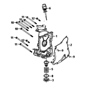 Crankcase right/ start engine Sym Symhony ST 200I