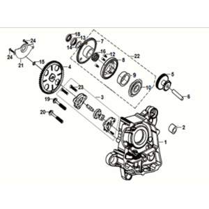 Right crankcase part/Sym Symphony ST 200I oil pump
