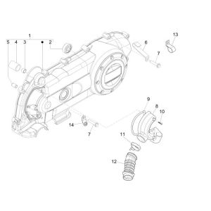 Clutch cover Vespa Sprint 45km 4-stroke 4-valve
