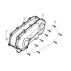 Crankcase cover Kymco Yup 2t ac classic green