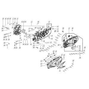 Crankcase Parts Kymco Xciting 400i Matt Black