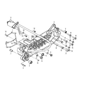 Crankcase - starter motor 3B3 50cc (Euro 4; after 2018)