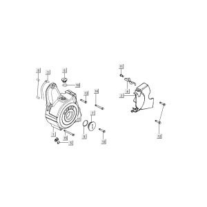Crankcase left Kymco Nexxon 4-stroke dark grey