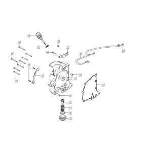 crankcase right AGILITY 16+ 4T 125 Matte Metallic Light Blue