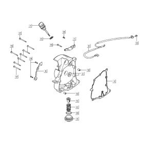 crankcase right AGILITY 16+ 4T 125 Matte Metallic Silver
