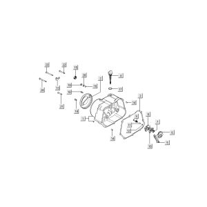 Crankcase right Kymco Nexxon 4-stroke dark grey