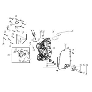 Crankcase right Kymco Xciting 400i Yellow