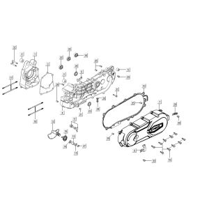 crankcase halves AGILITY 16+ 4T 125 Matte Metallic Light Blue