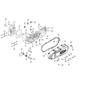 crankcase halves AGILITY 16+ 4T 125 Matte Metallic Silver