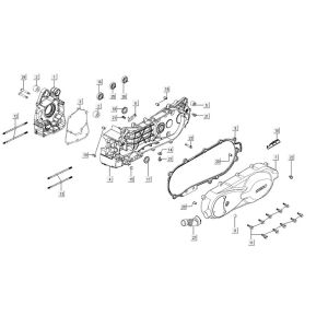 crankcase halves AGILITY 16+ 4T 200i Matte Metallic Light Blue