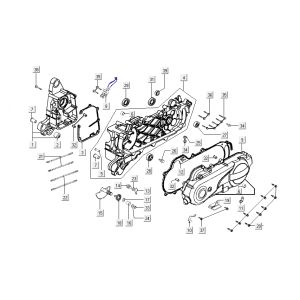 Crankcase halves Kymco New Dink 4-stroke dark grey