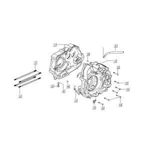 Crankcase halves Kymco Nexxon 4-stroke dark grey
