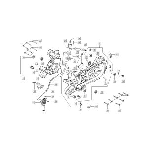 crankcase halves Kymco Super9 AC 2-stroke mm red