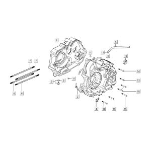 Crankcase Kymco Activ 4-stroke silver