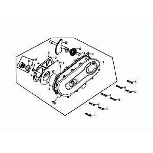 Crankcase Cover Left Sym Fiddle III Euro4