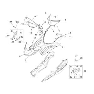Running board Piaggio New Fly 4-stroke 4-valve