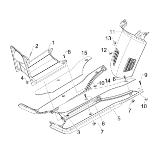 Footboard - Piaggio NRG Power 50 2-stroke LC Euro 4 footrest