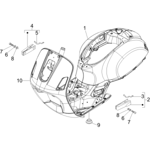 Chassis/Frame Vespa GTS 250 ie 2005-2009 (with ABS) red vintage 820/A