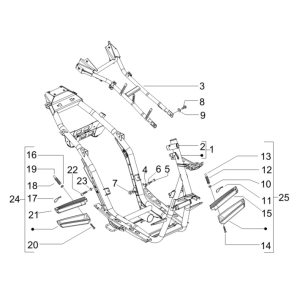 Frame Gilera Runner 50 SP 50 2-takt LC 2010-2017