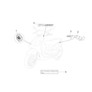 Emblems Piaggio New Fly 4-stroke 4-valve