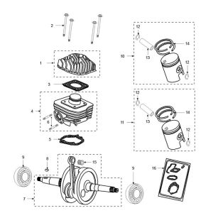 Cylinder Crankshaft Peugeot Vivacity 2 E2 2-Stroke