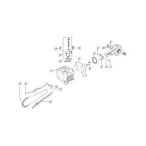 cylinder-crankshaft piston Kymco Super8 4-stroke from 2009 Matte black