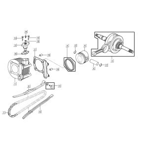 cylinder-crankshaft AGILITY 16+ 4T 125 Matte Metallic Light Blue