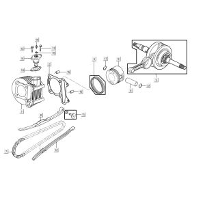 cylinder-crankshaft AGILITY 16+ 4T 125 Matte Metallic Silver