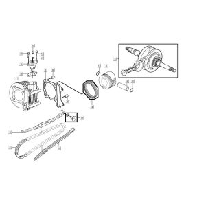 cylinder-crankshaft AGILITY 16+ 4T 200i Matt Metallic Silver