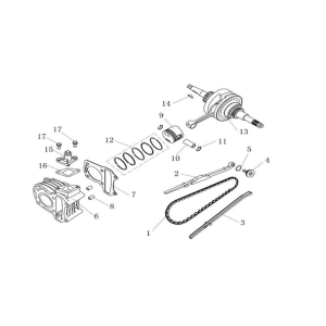 Cylinder-Crank China Ape50 black