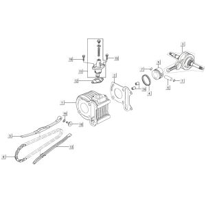 Cylinder-crankshaft Kymco Agility 16'+ 4t matt metalic silver