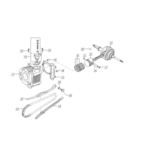 Cylinder-Crank Kymco Agility Delivery 4-stroke euro4 black