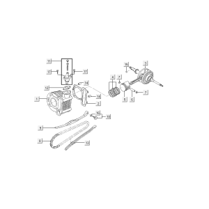 Cylinder crankshaft Kymco VP50i injection euro4 oak metallic