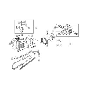 Cylinder - crankshaft Kymco People S 4-stroke crystal blue