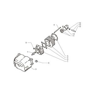 Cylinder Beta Ark-k AC black-gray 2008 2-stroke 25
