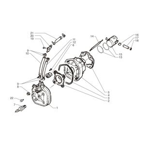 Cylinder Beta Ark-RR LC red 2008 2-stroke
