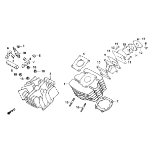 Cylinder Honda MB/MT/MTX 50