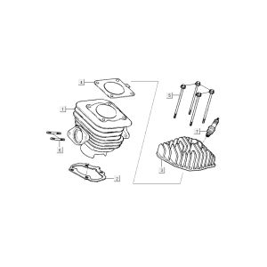 cylinder Kymco Grand Dink 2-stroke Silver