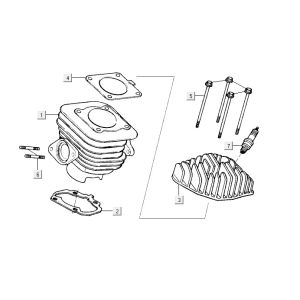 Cylinder Kymco Yup 2t ac classic green