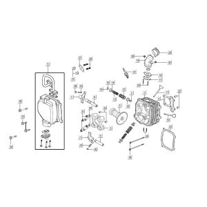 cylinder head AGILITY 16+ 4T 125 Matte Metallic Silver